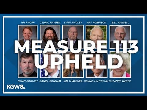 Oregon Supreme Court upholds Measure 113, disqualifies senators from running again