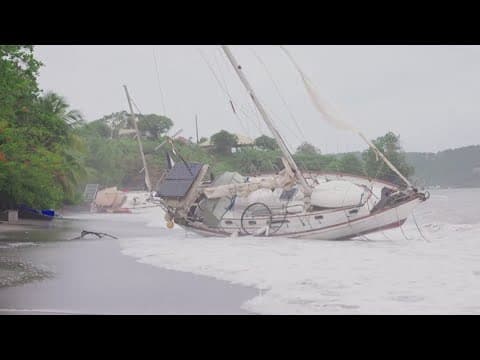 New video shows the damage at the Port of Saint George's in Grenada after Hurricane Beryl hit