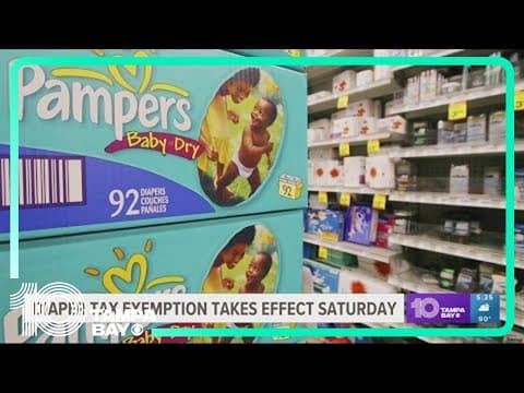 Diaper tax exemption takes effect Saturday