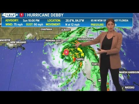 Hurricane Debby becomes the second hurricane of the Atlantic season
