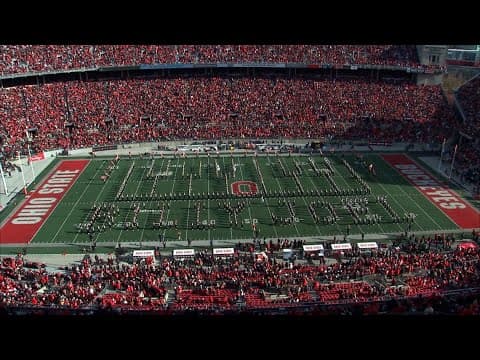 Ohio State, Michigan marching bands combine for halftime show honoring 'The Music of Billy Joel!'