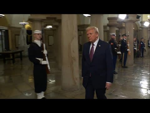 Donald Trump, Melania Trump entrances for presidential inauguration