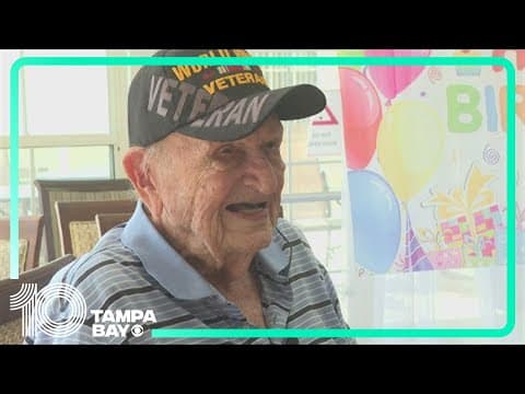WWII Veteran celebrates 104th birthday with laughter and wisdom
