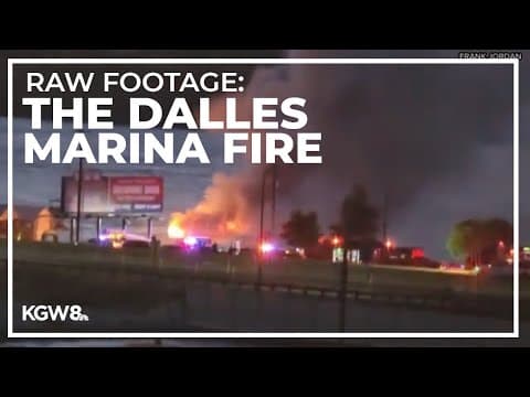 WATCH: Crews responding to fire at The Dalles Marina