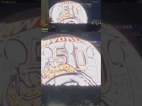 Las Vegas Sphere shows off Denver Broncos’ Super Bowl 50 championship rings #broncoscountry