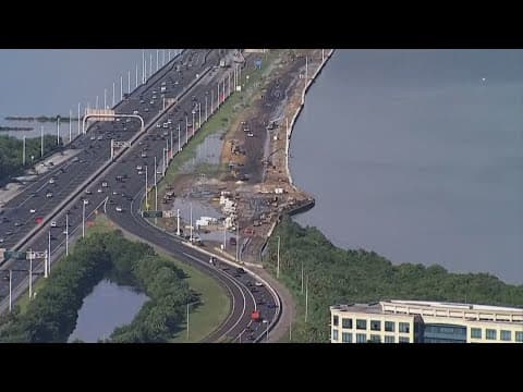 Part of Howard Frankland Bridge will be closed overnight Wednesday for construction