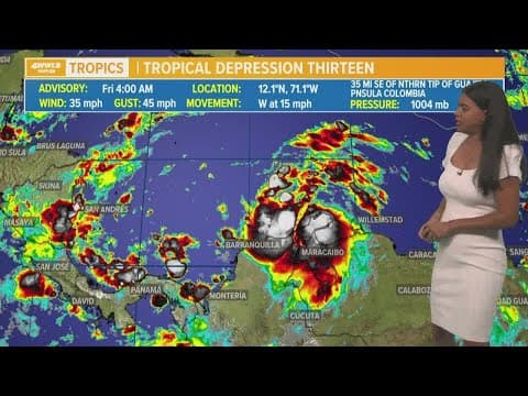 Friday morning tropics update: TD 13 expected to become Julia later today