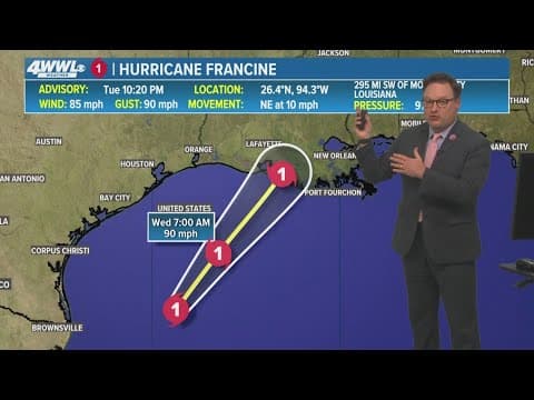 Hurricane Francine Landfall: Eastern Vermilion Bay, Western Terrebonne Bay likely landfall