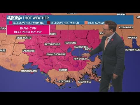 New Orleans Weather: Very hot, Hurricane Beryl a Cat 5