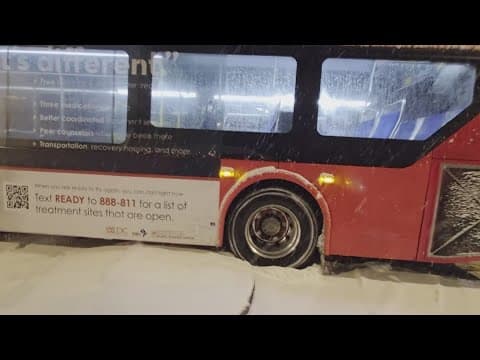 Metro bus under severe snow plan