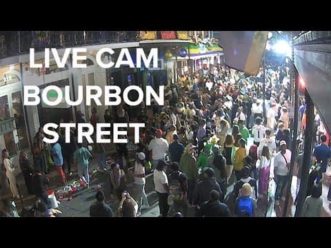 Live Bourbon Street Camera - Mardi Gras night