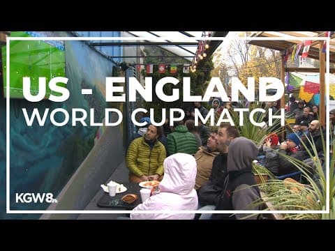 Portland fans gather to watch US and UK face off in World Cup
