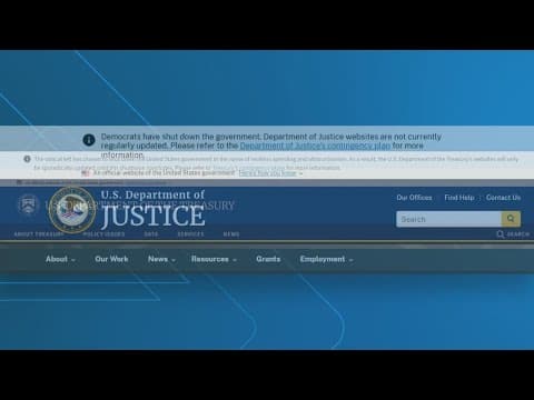 Federal agency websites blame Democrats for shutdown