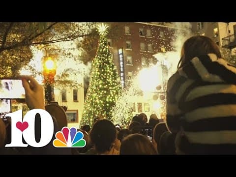 The Christmas tree is lit in downtown Knoxville!
