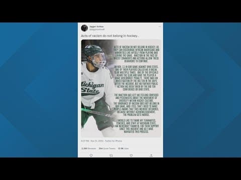 Ohio State hockey player accused of using racial slur towards Michigan State player during game