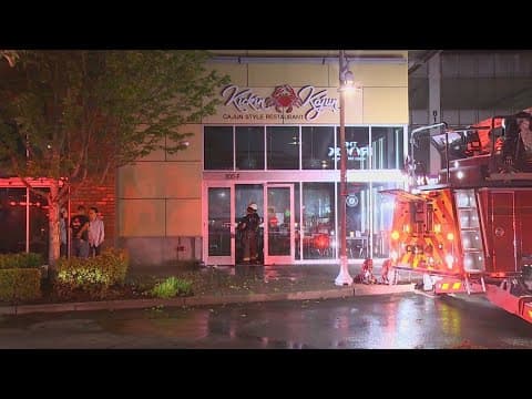 BREAKING: Firefighters battle two-alarm fire at wine bar at Renton Landing