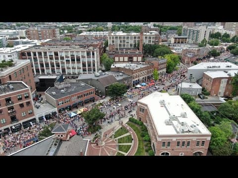 Drone footage of 2024 Indy Pride Parade