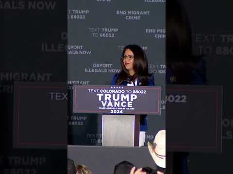 Lauren Boebert Speaks at Donald Trump Rally in Aurora