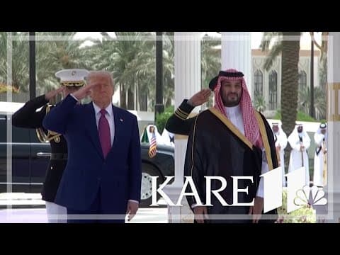 President Donald Trump arrives in Saudi Arabia in first foreign trip of second term