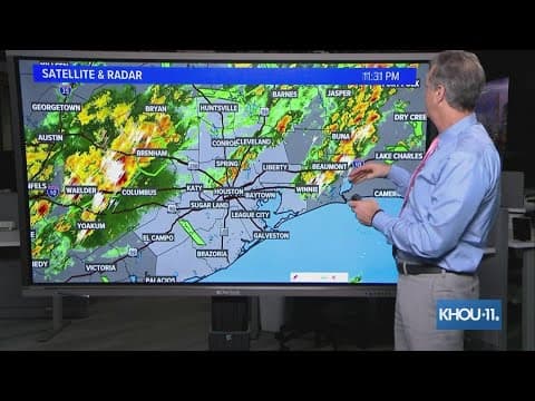 Update: Chief Meteorologist David Paul is tracking overnight storms heading toward Houston