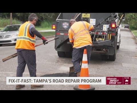 Fix-it-fast: Tampa's road repair program fixes about a dozen potholes a day