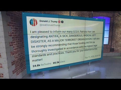 Trump says he's designating antifa as a "major terrorist organization"