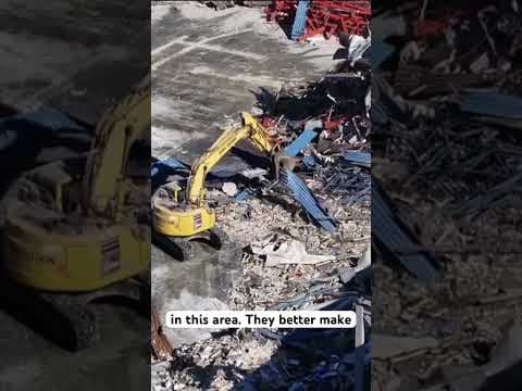 Demolition crews were seen at the old Fry’s Electronics location in San Diego.