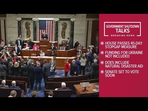 House passes short-term spending bill that would keep the government funded for 45 days