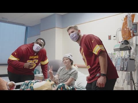 Commanders players surprise patients, staff at Children's National Hospital | Get Uplifted
