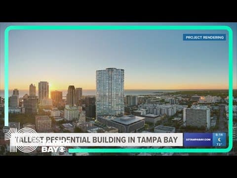 Tallest residential building in Tampa Bay area more than halfway complete