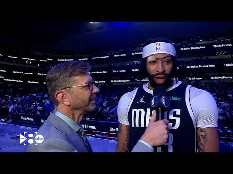 Post-game interview with Mavs' Anthony Davis after his game-winning shot against the Atlanta Hawks