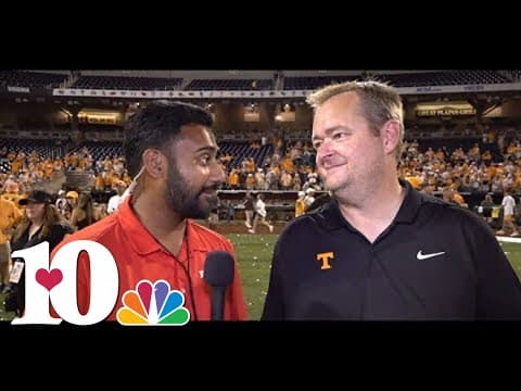 UT football coach Josh Heupel speaks after Baseball Vols win CWS National Championship