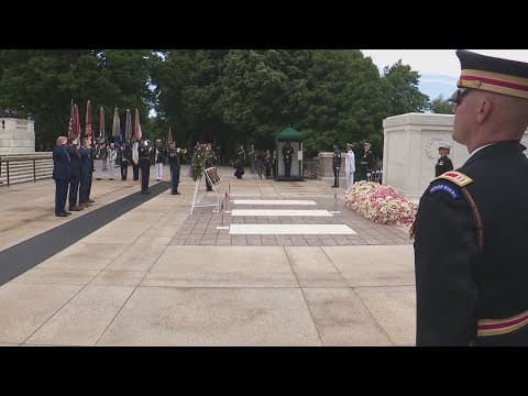 Trump honors fallen service members at Arlington National Cemetery to mark Memorial Day