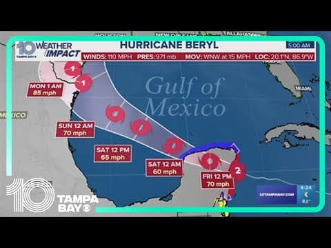 Tracking the Tropics: Hurricane Beryl nears landfall on Yucatan Peninsula | 6 a.m. Friday