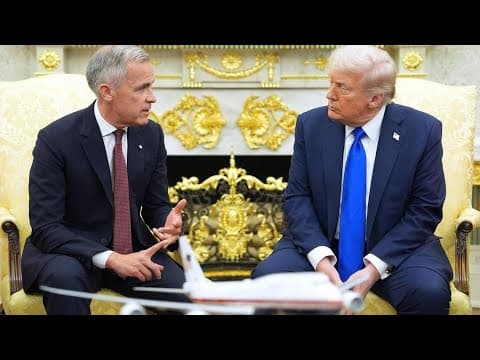 President Trump meets with Canadian Prime Minister Carney at the White House to discuss tariffs