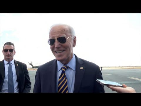 Joe Biden speaks to reporters before flying to Pittsburgh, PA (Oct. 26, 2024)