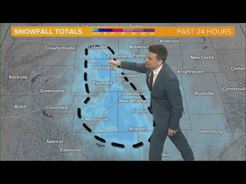 Lake-effect snow band dumps heavy snow just outside Indiana | Latest snowfall totals and road report