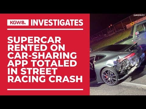 Portland street racing crash totals supercar rented out on car-sharing app