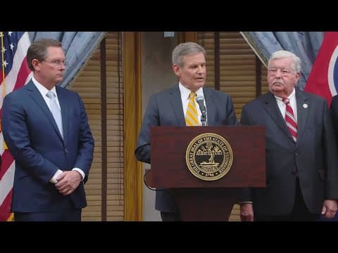 Gov. Bill Lee speaks after Tennessee legislature passes bill on universal school vouchers