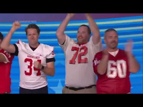 Former football players coached by Tim Walz appear at Democratic National Convention