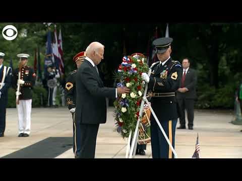 President Biden lays wreath at the Tomb of the Unknown Soldier