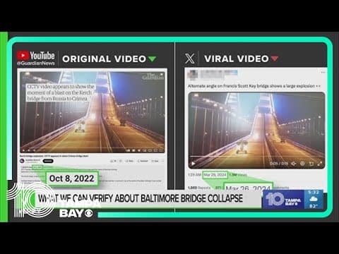 VERIFY: No, this video doesn’t show an ‘alternate angle’ of Francis Scott Key Bridge collapse