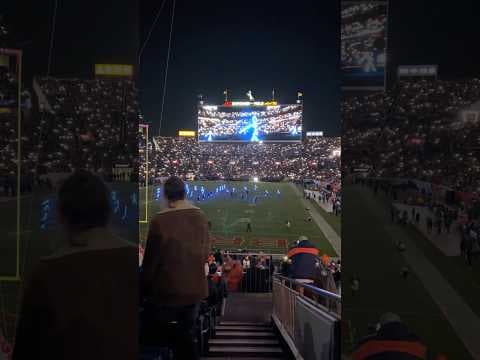Stadium light show at halftime of Broncos game vs. Browns