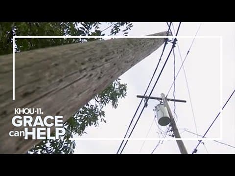 Neighbors concerned about leaning utility poles in Texas City call Grace White for help