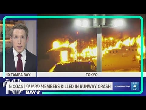 5 crewmembers killed after plane catches fire at Japan airport; hundreds evacuated safely