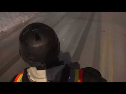 Bike commute vs. car commute on the snowy trails and roads