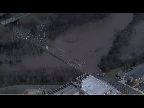 WATCH: Old Marlboro Pike in Upper Marlboro impassable due to rising water