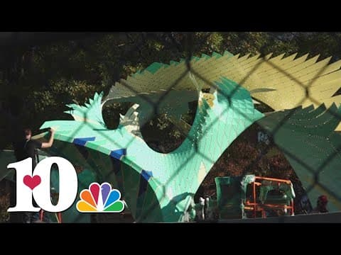 Knoxville's Cradle of Country Music Park nears completion as crews install new aluminum canopy