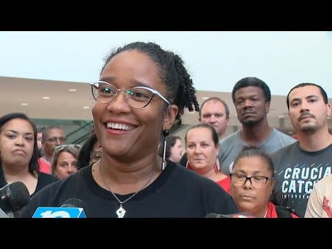 Columbus Education Association holds press conference following vote to ratify new master agreement