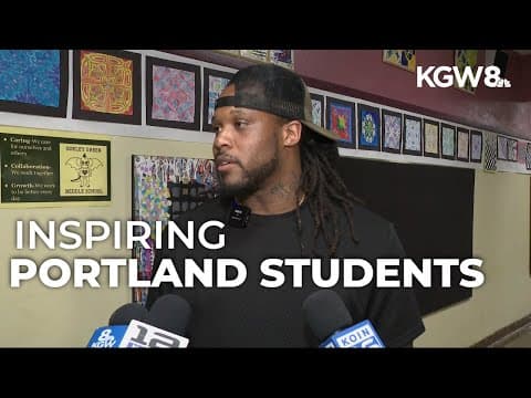 Former NFL player Alex Green shares dyslexia journey with Portland students